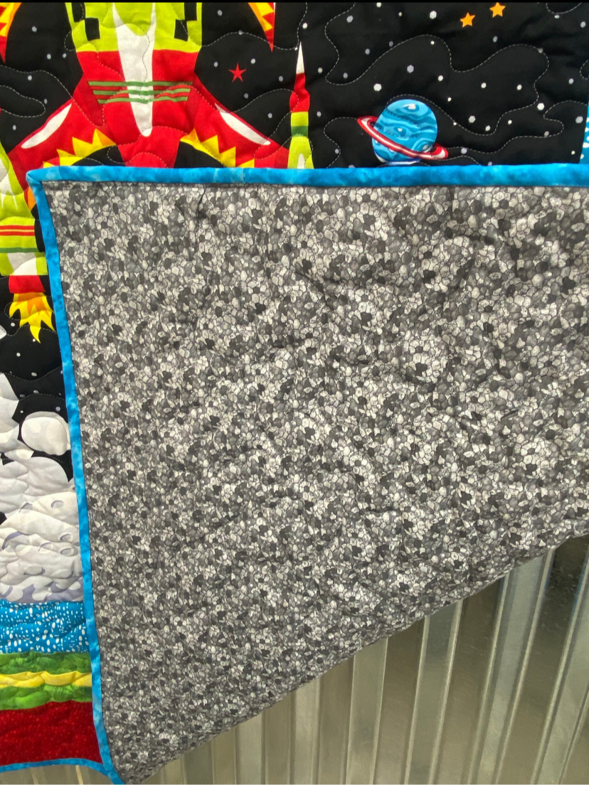 Quilt. Blast Off. Space Quilt.