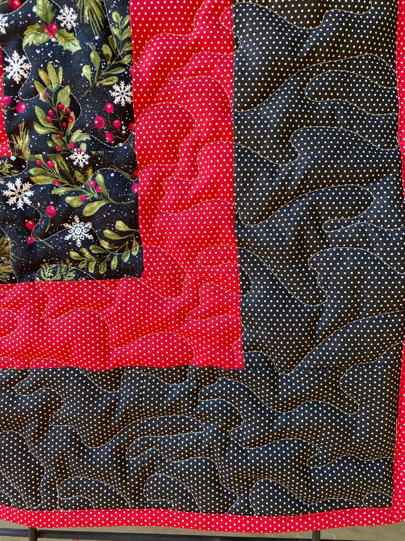 Quilt. Home Sweet Holidays. Lap Quilt. Throw. Wall Hanging.