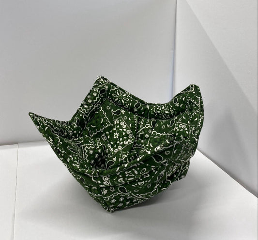 Bowl Cozy. Bandana Print.