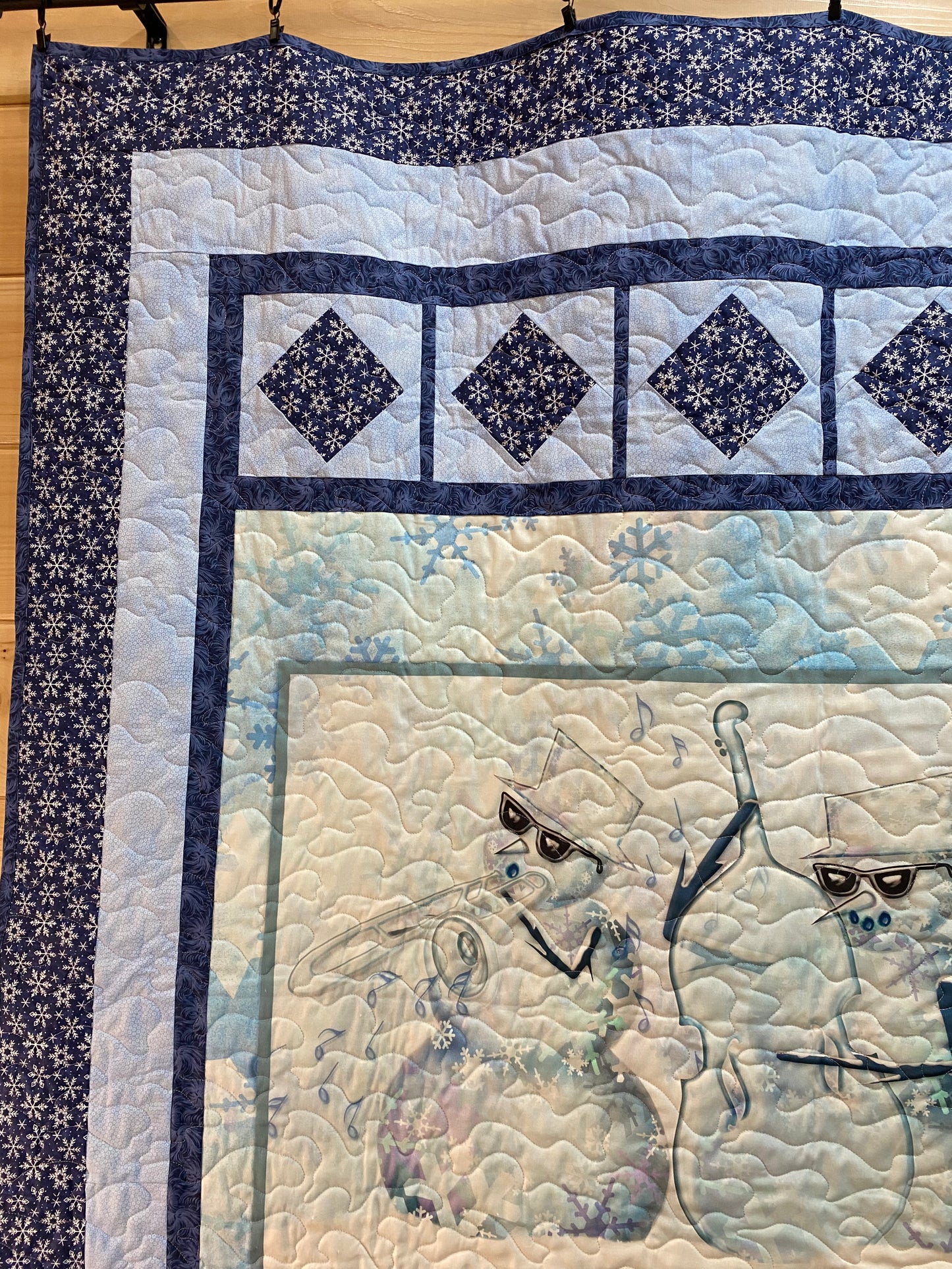 Quilt. Blues Brothers Musical Snowmen. Throw. Wall Hanging. Lap Quilt.