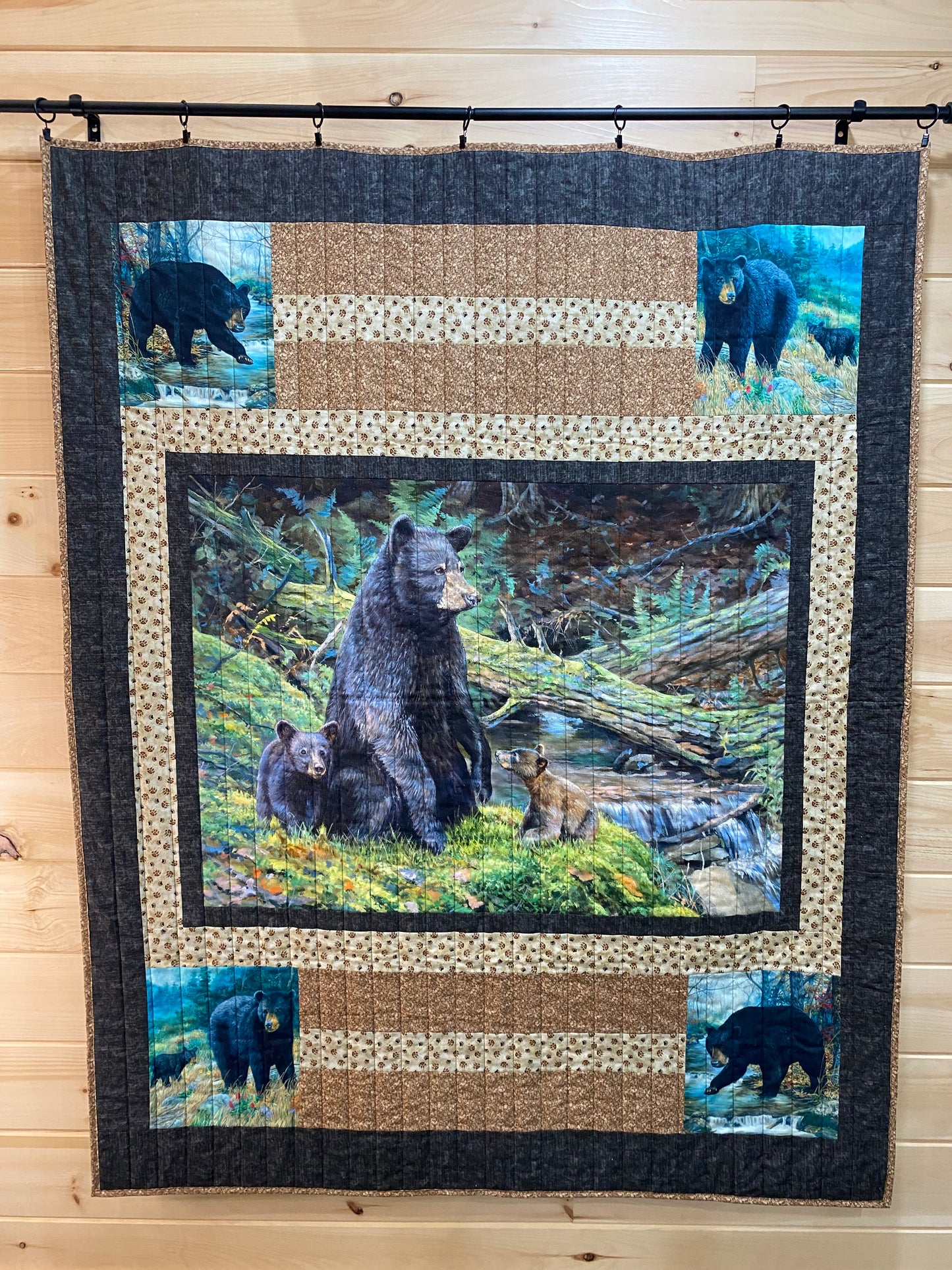 Quilt. Bear Necessities. Throw. Wall Hanging.