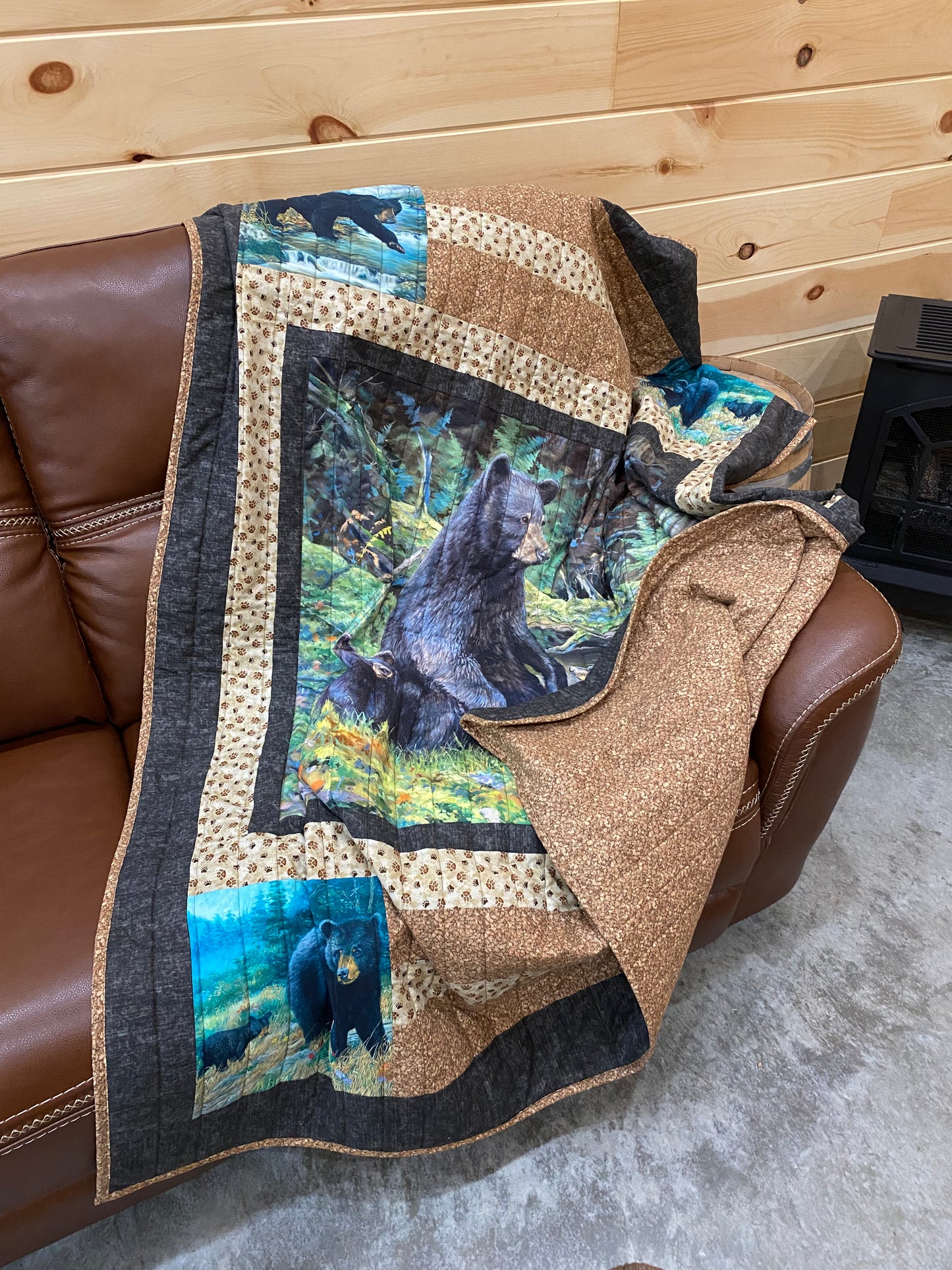 Quilt. Bear Necessities. Throw. Wall Hanging.