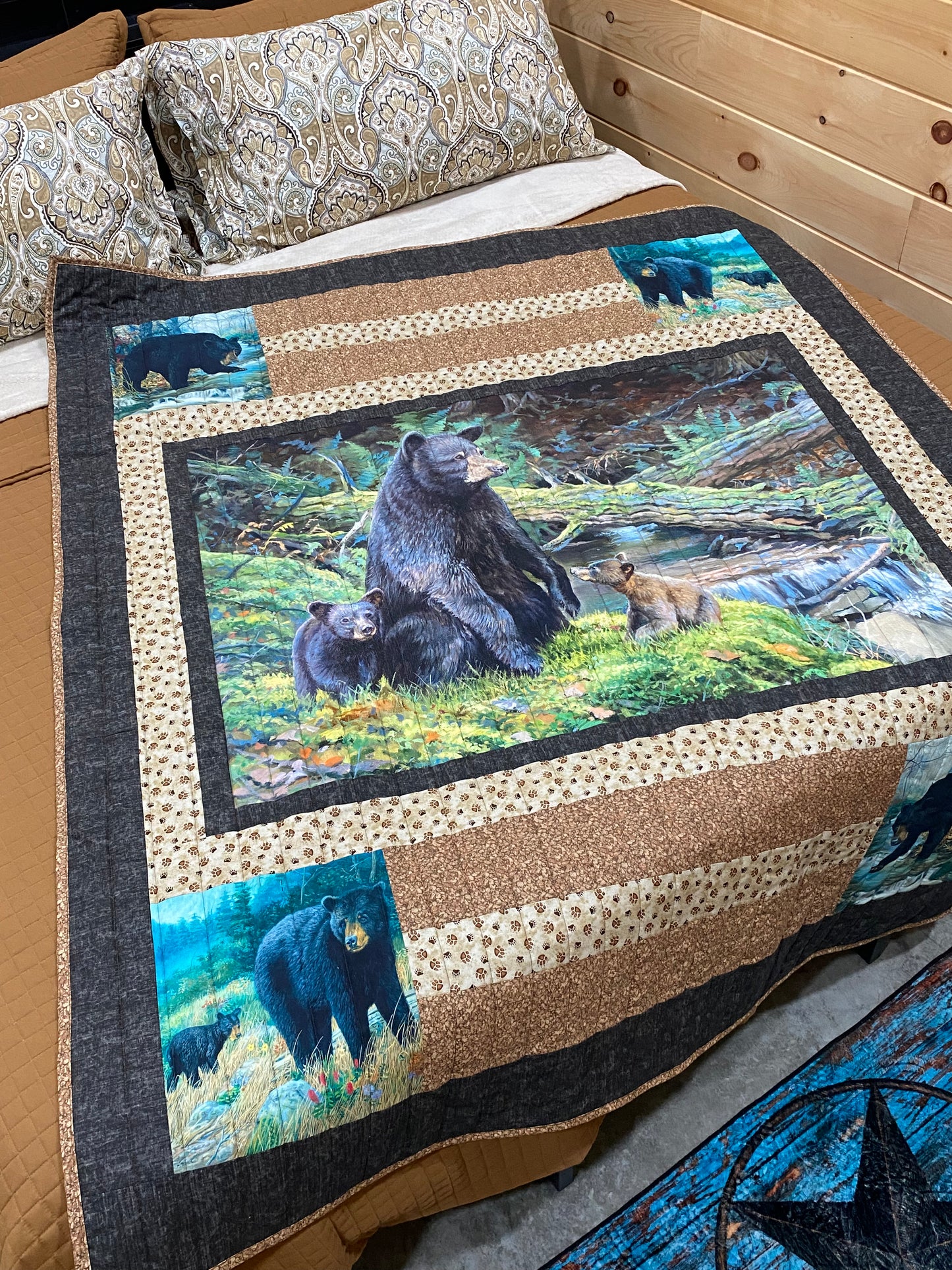 Quilt. Bear Necessities. Throw. Wall Hanging.