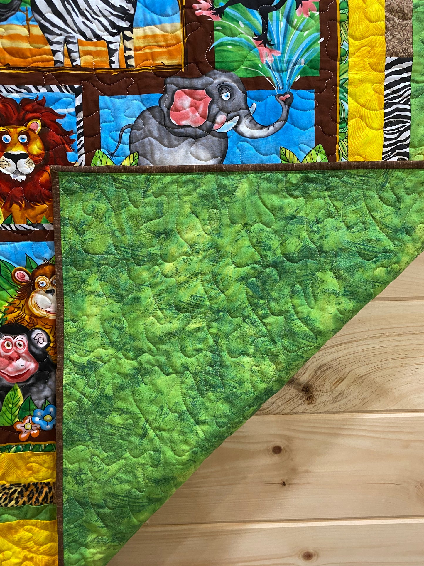 Quilt. Baby Quilt. Jungle Buddies. Children’s Quilt. Kid’s Quilt.
