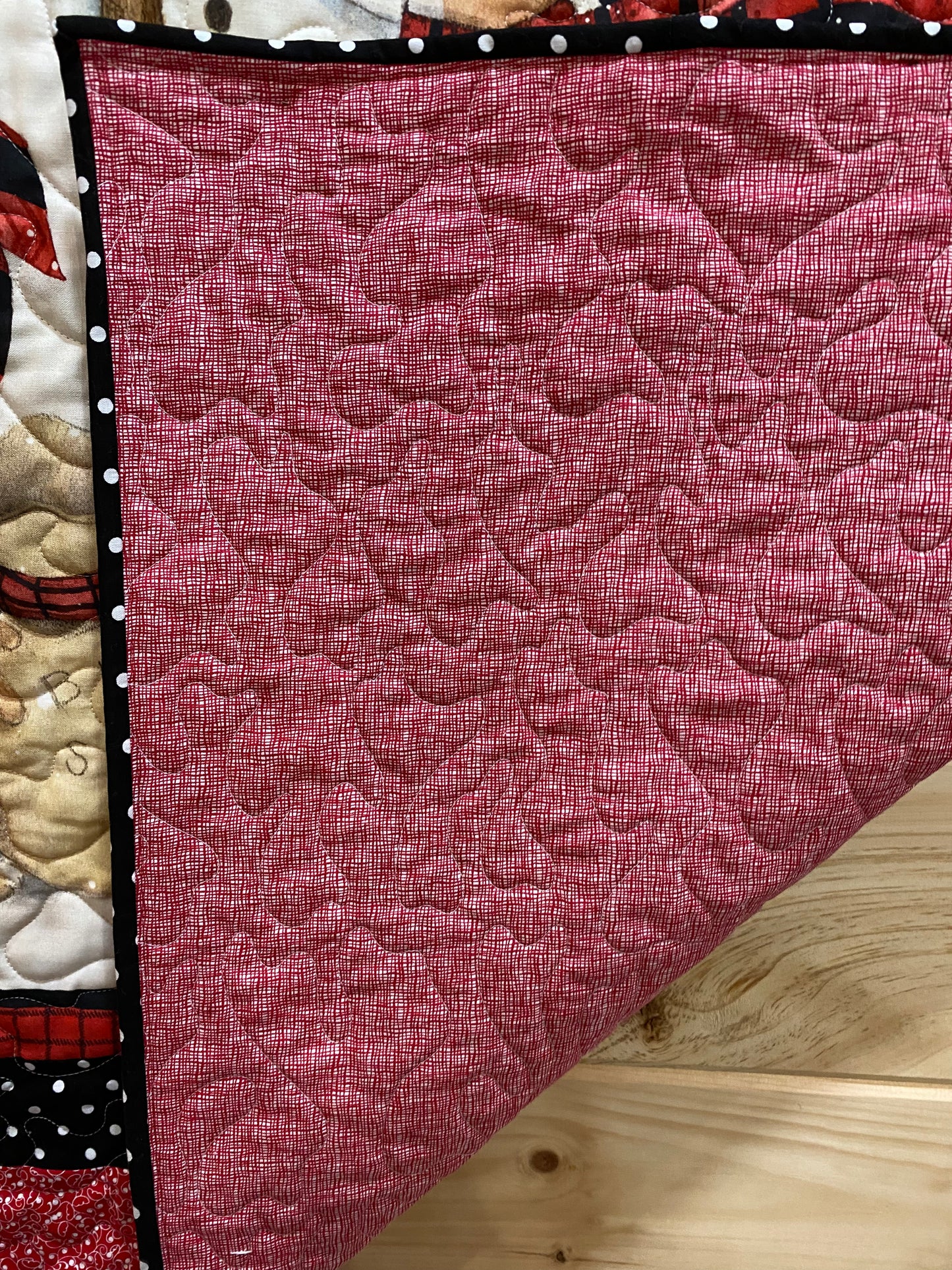 Quilt. Snowman and Wildlife.