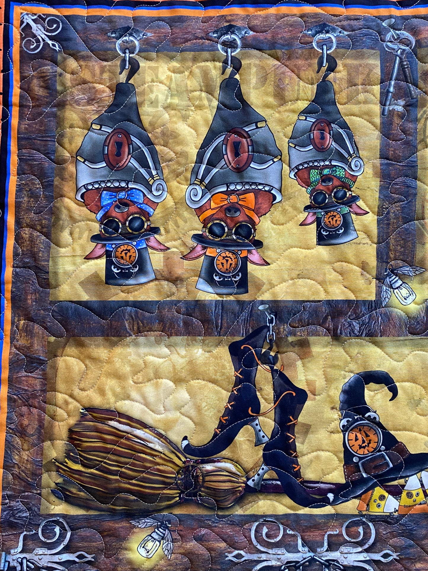 Quilt. Steampunk Halloween.