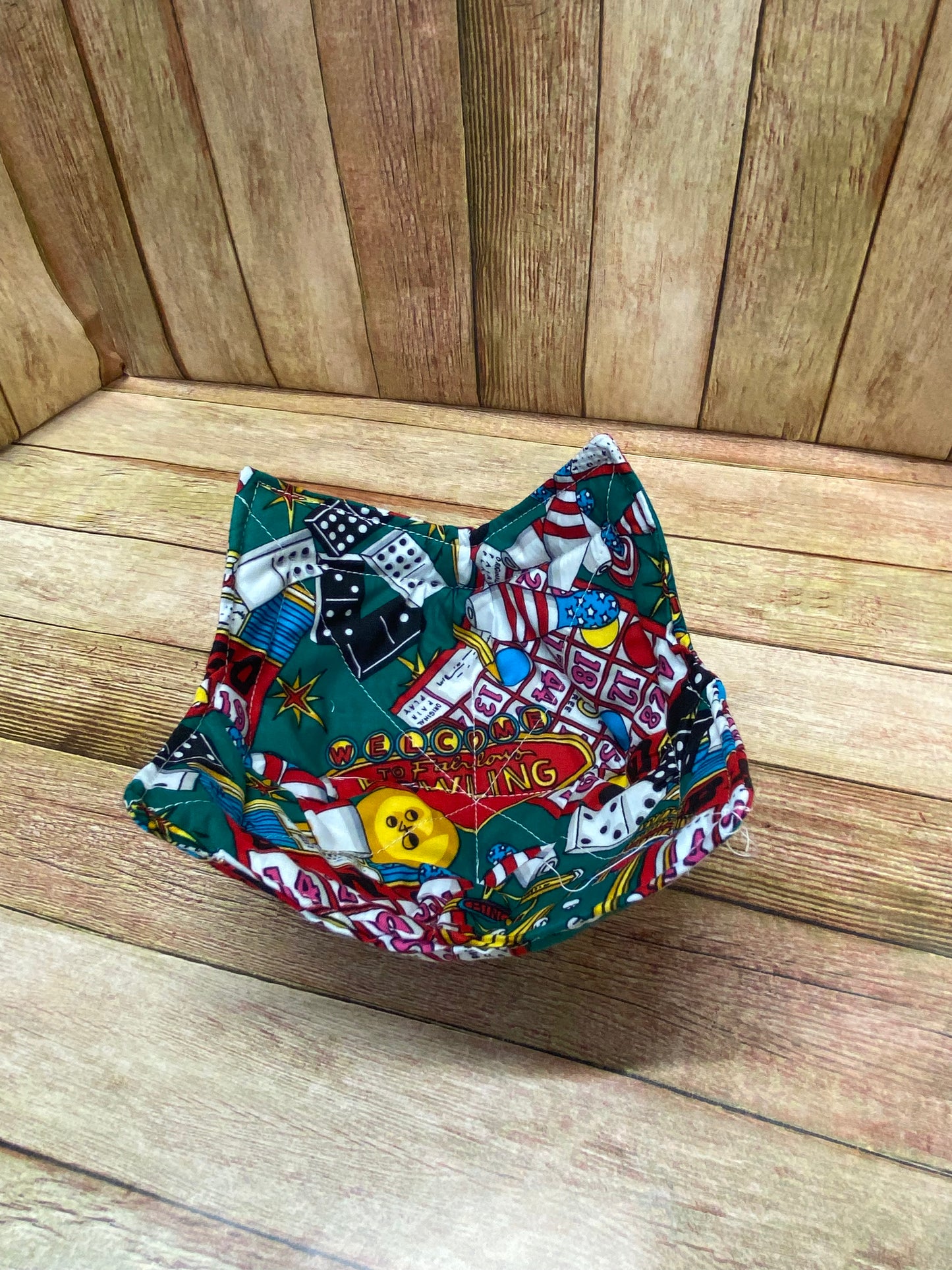 Bowl Cozy. Bingo, Bowling and Dice.