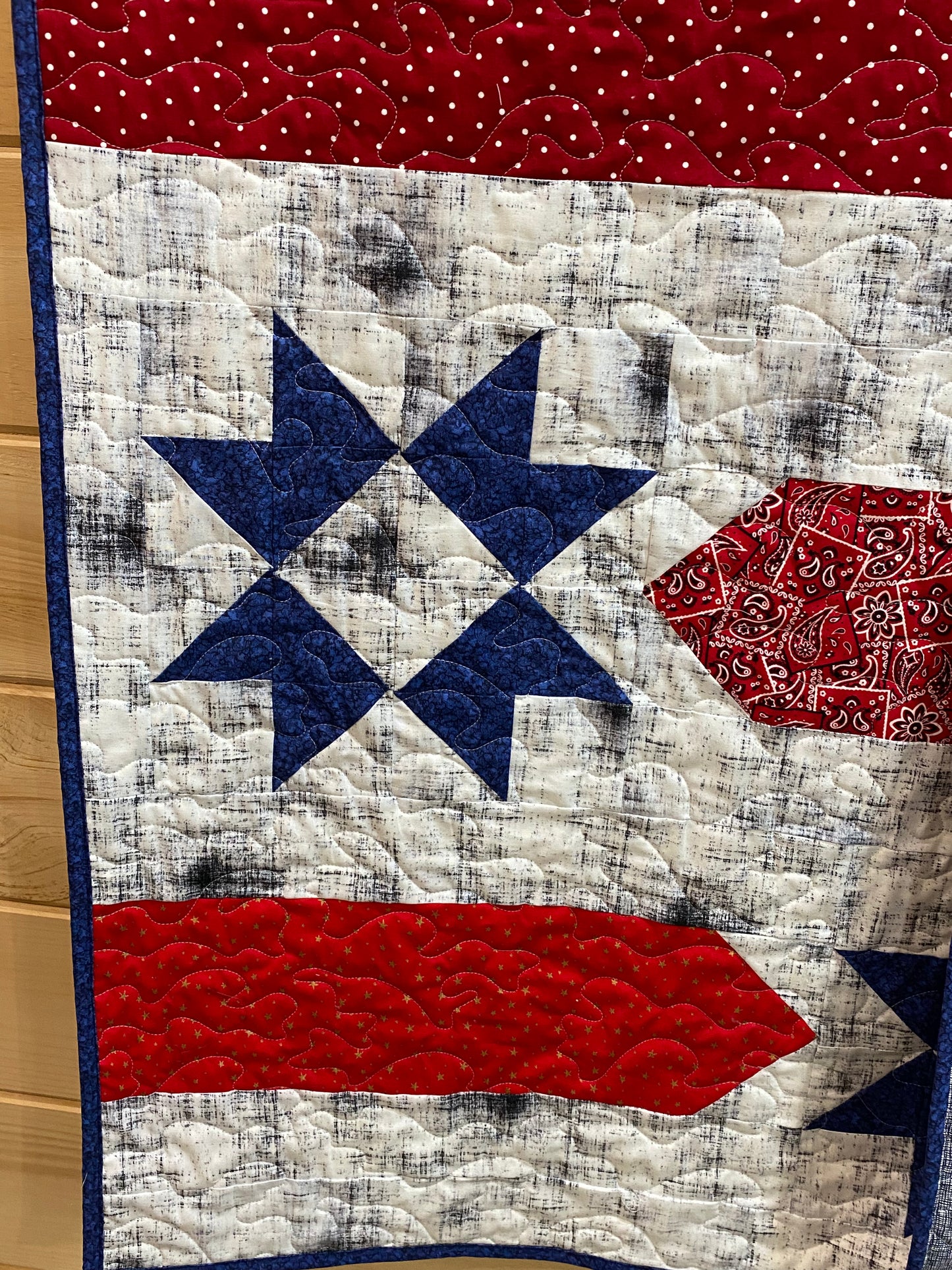 Quilt. Wish Making. Stars and Arrows. Patriotic.
