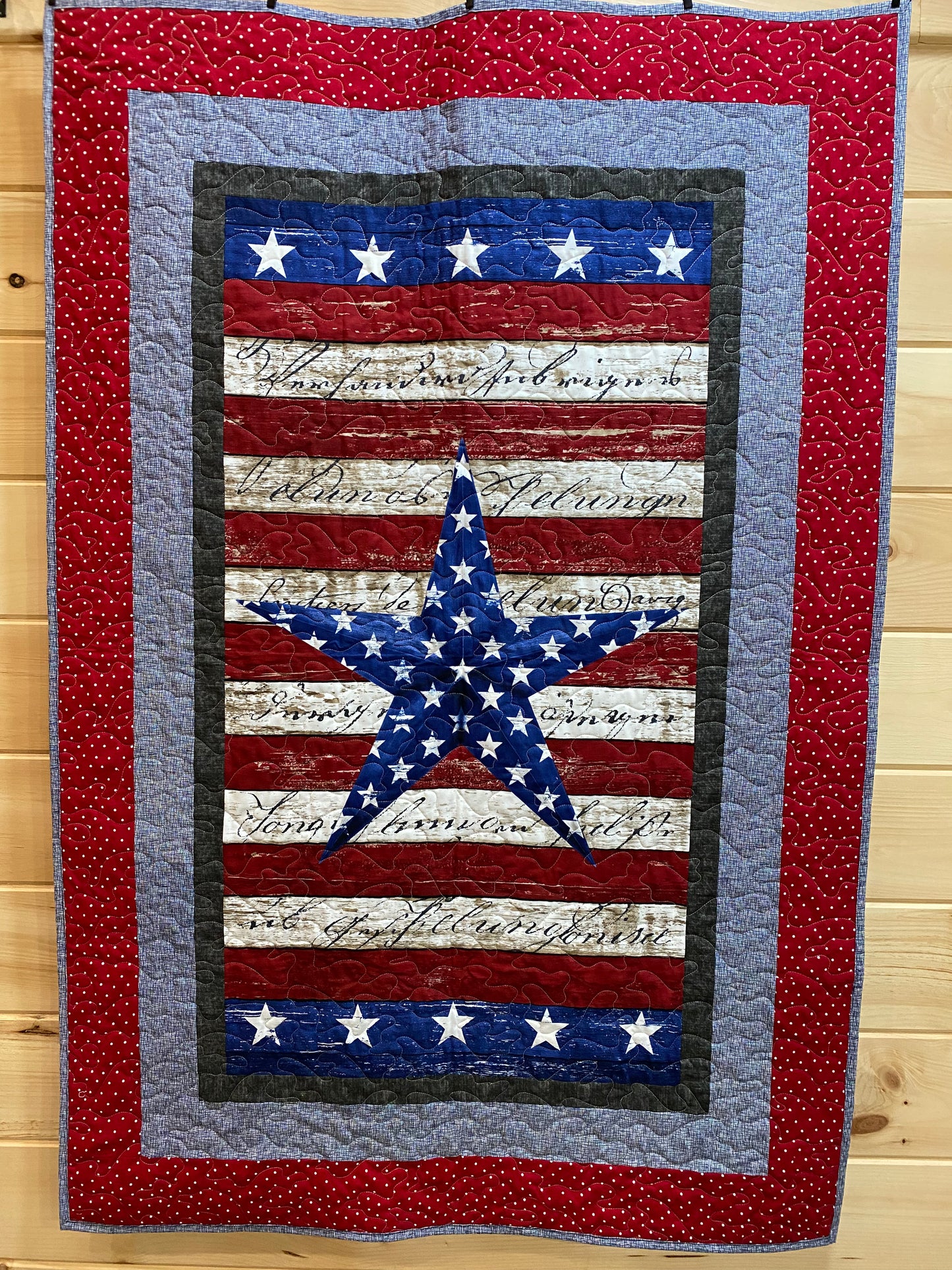 Quilt. Patriotic Star.