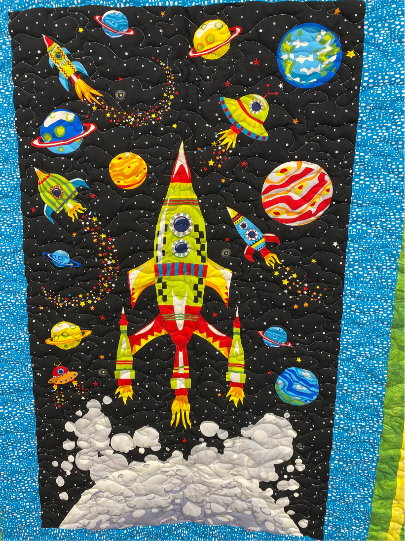 Quilt. Blast Off. Space Quilt.