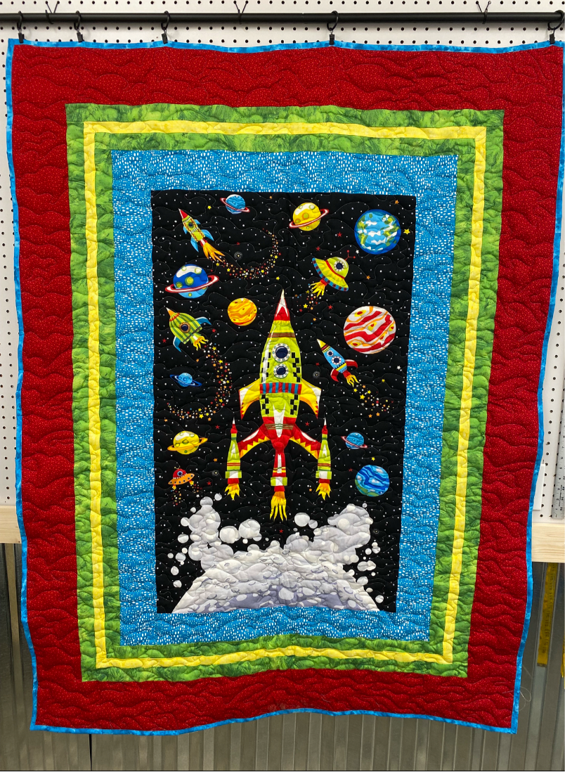 Quilt. Blast Off. Space Quilt.