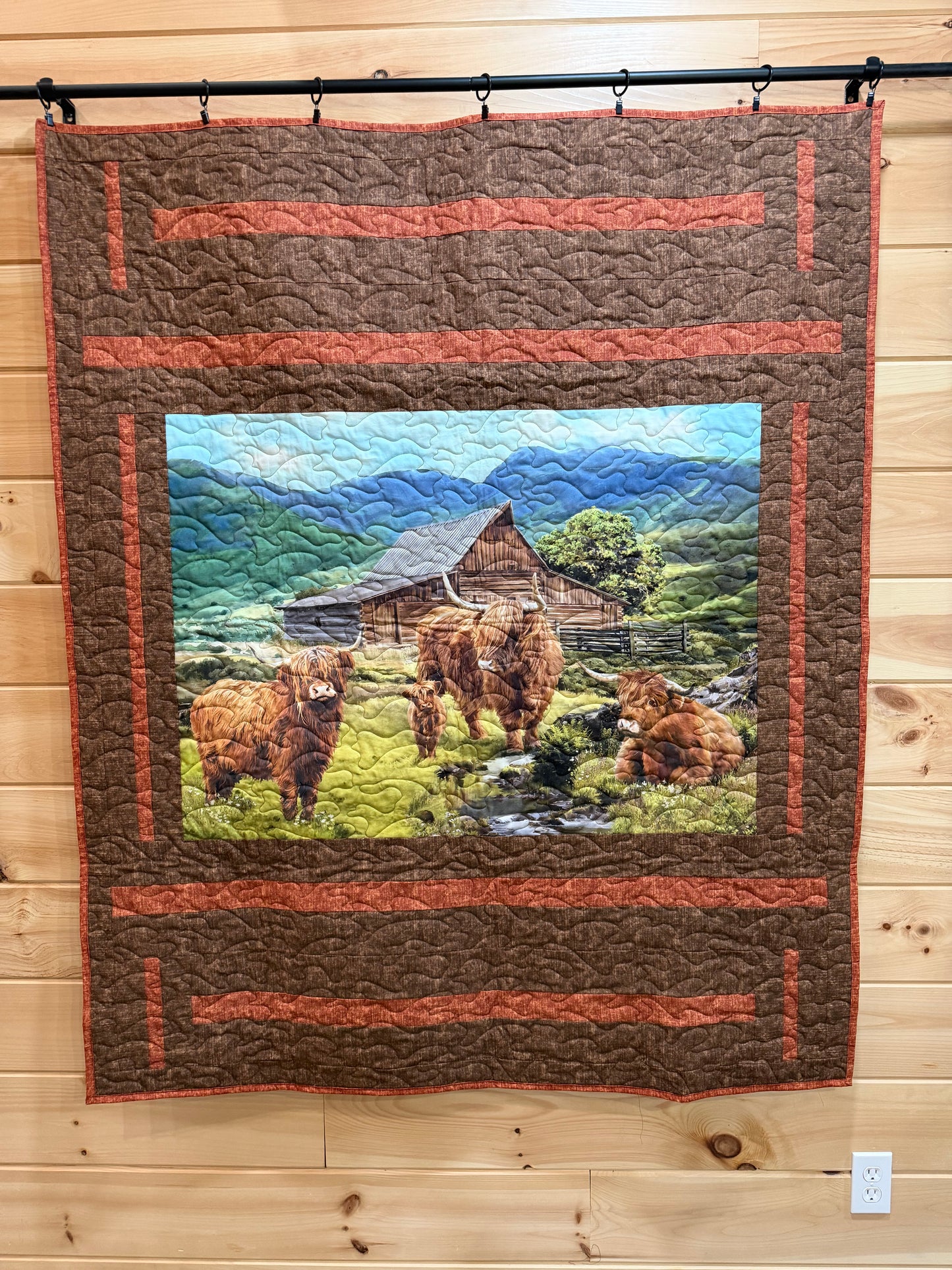 Quilt. Highland Cows