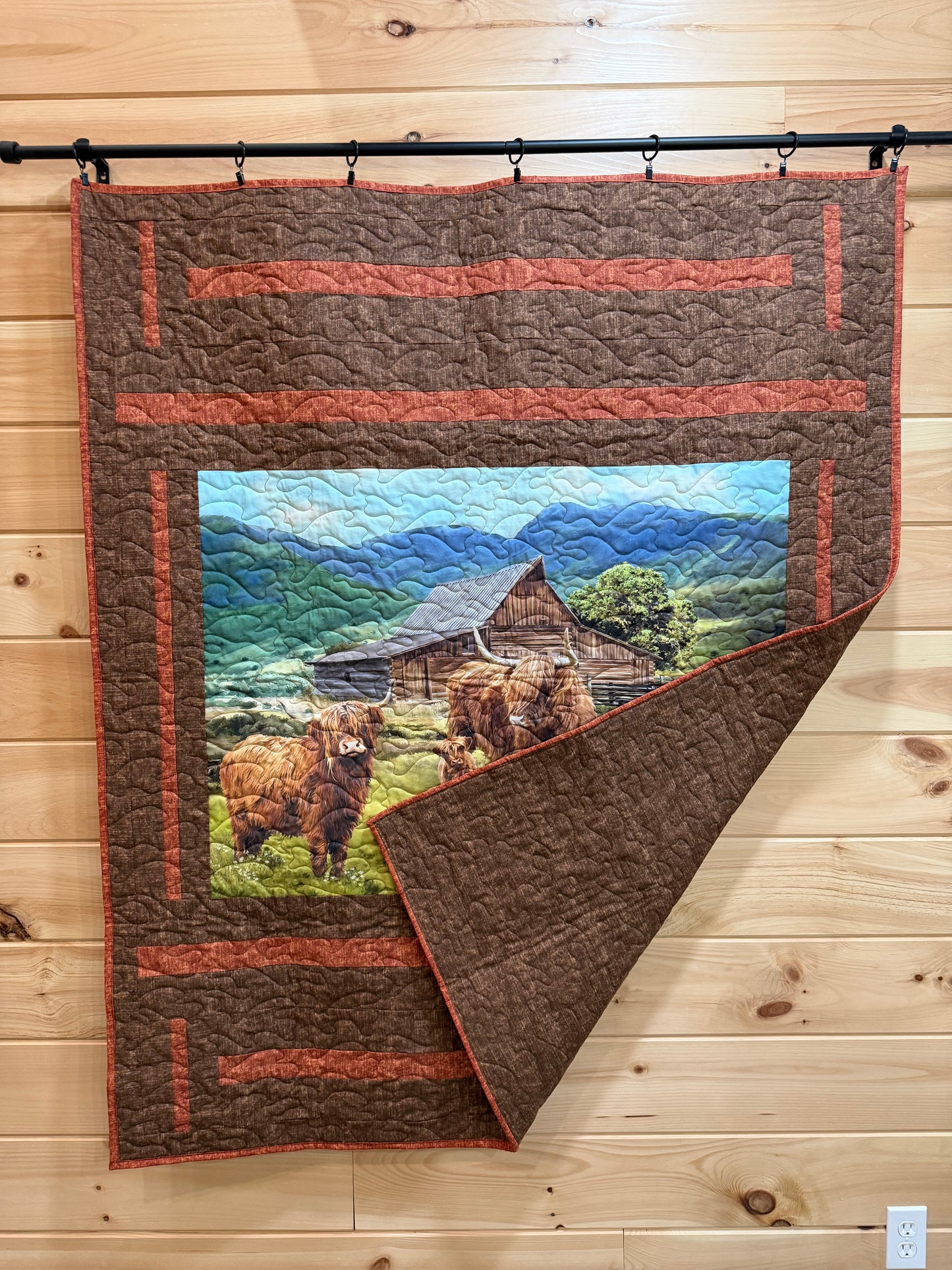 Quilt. Highland Cows