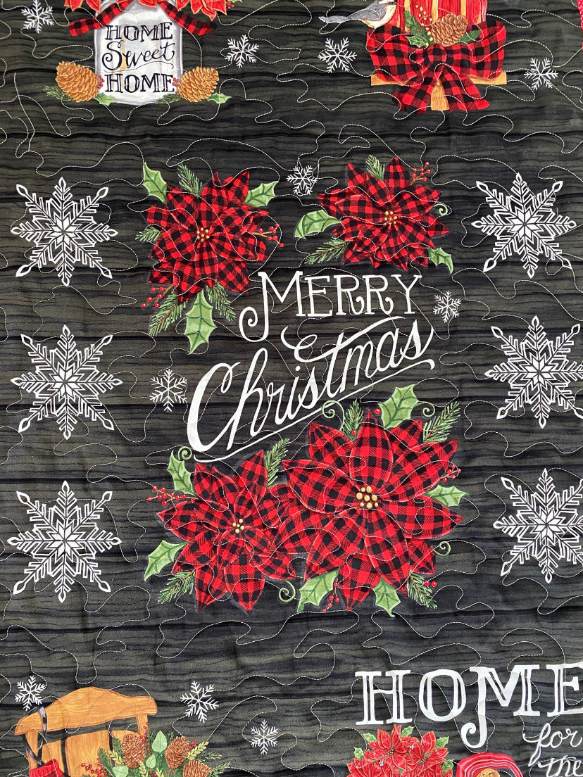 Quilt. Home Sweet Holidays. Lap Quilt. Throw. Wall Hanging.