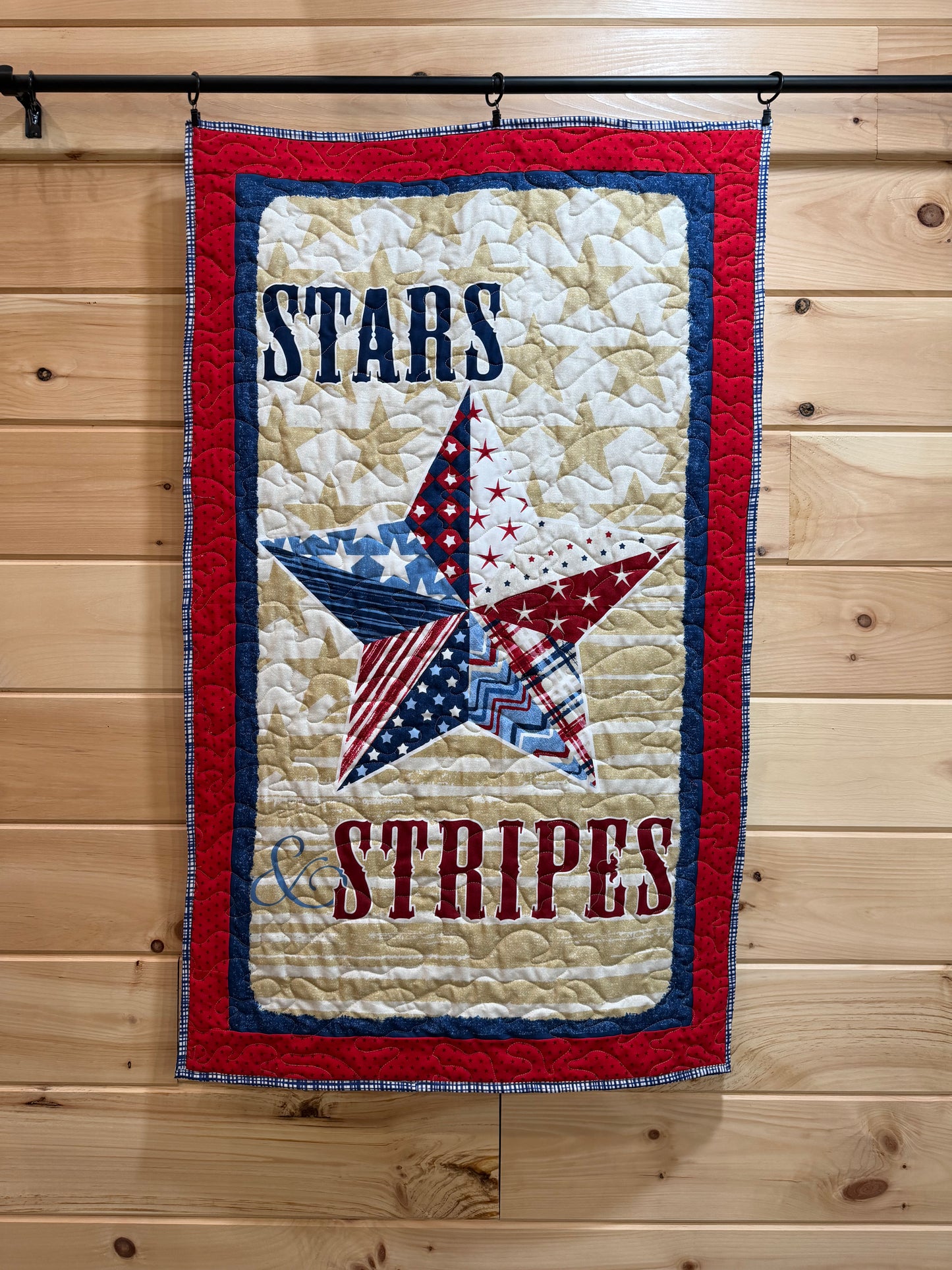 Quilt. Patriotic. Stars and Stripes.  Wall Hanging.