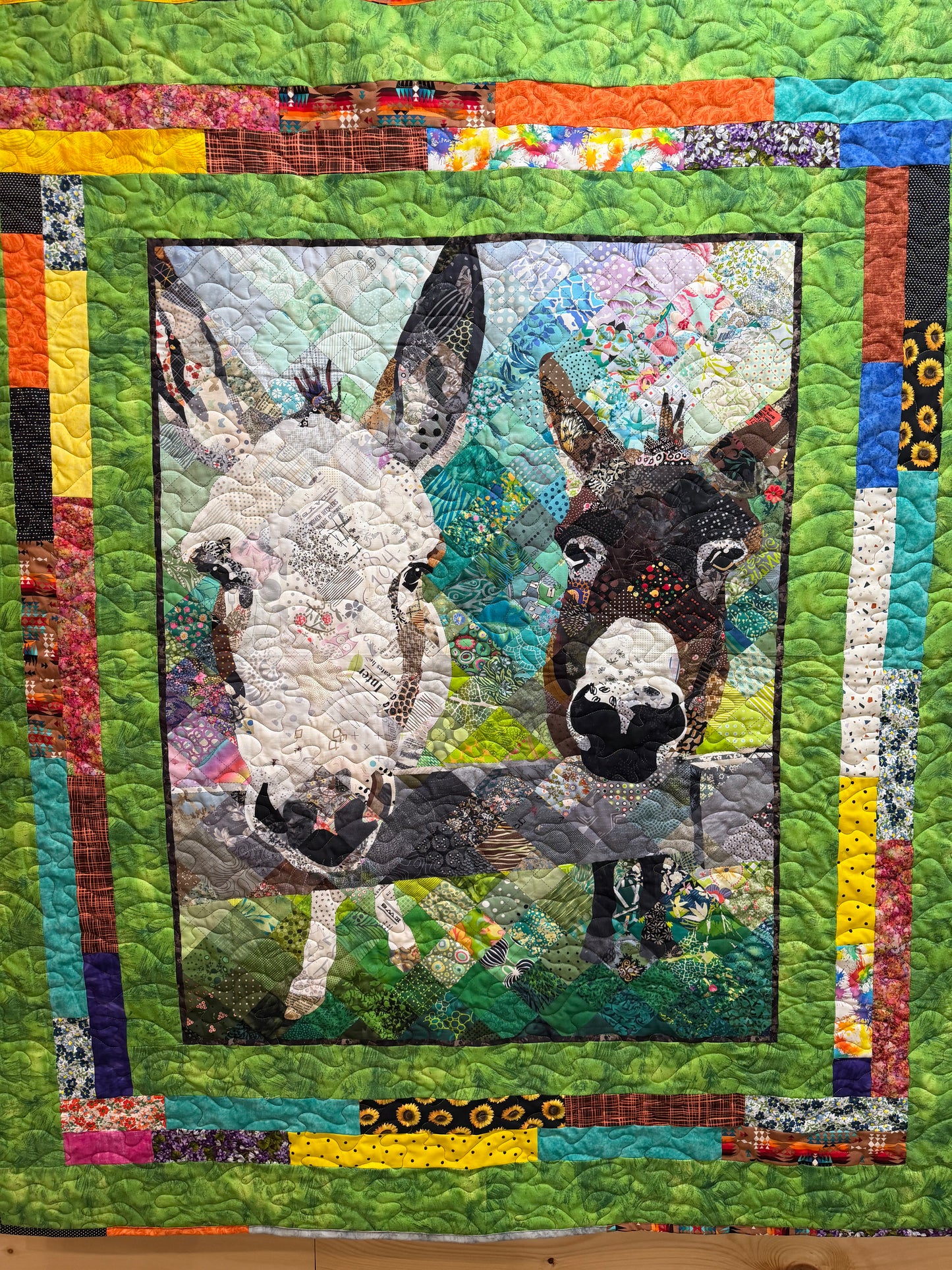 Quilt. Neighborhood Association.  Donkey Quilt.
