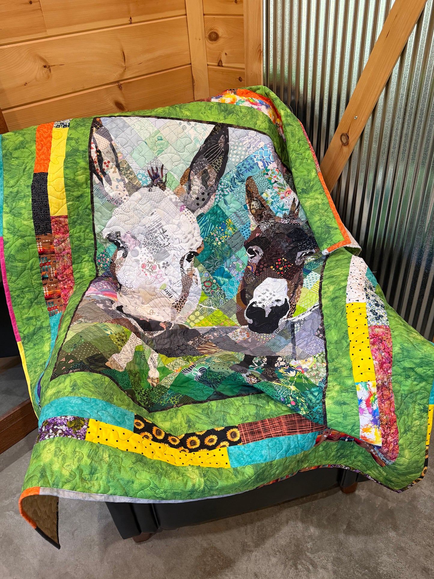 Quilt. Neighborhood Association.  Donkey Quilt.