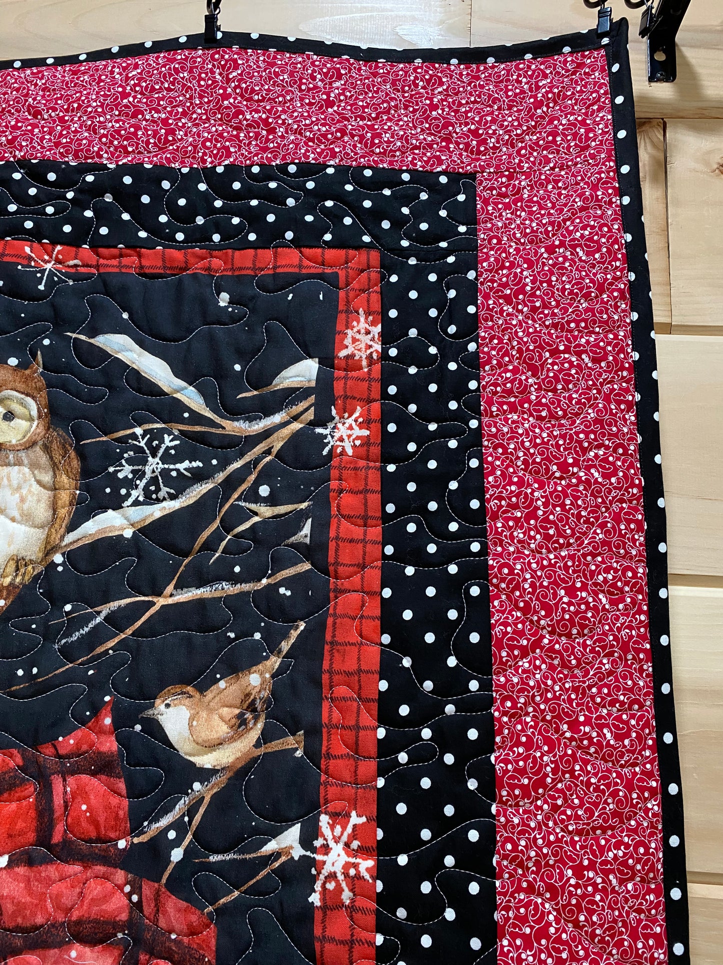Quilt. Snowman and Wildlife.