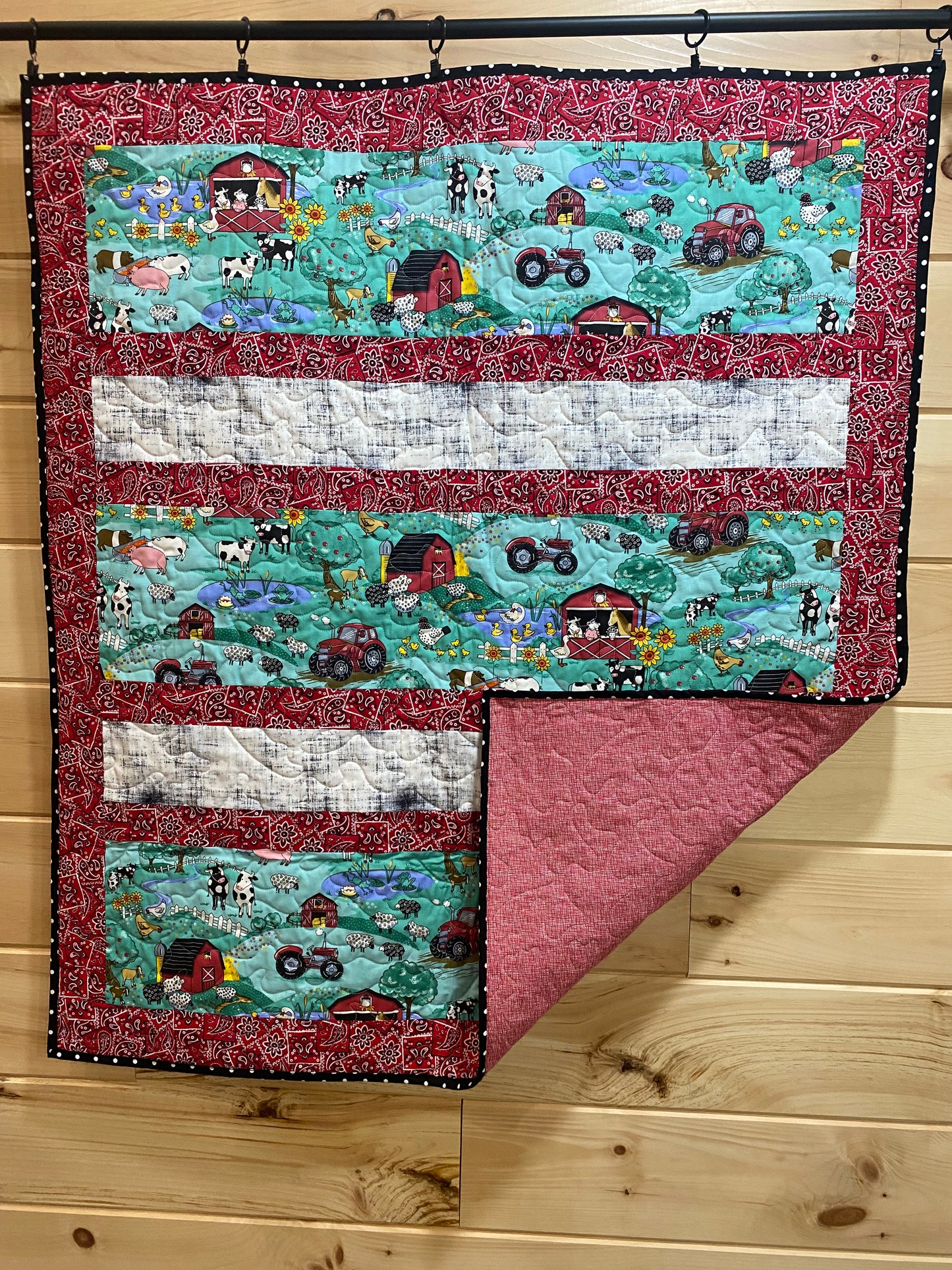 Quilt. Farm Life. Baby Quilt. Kids Quilt.