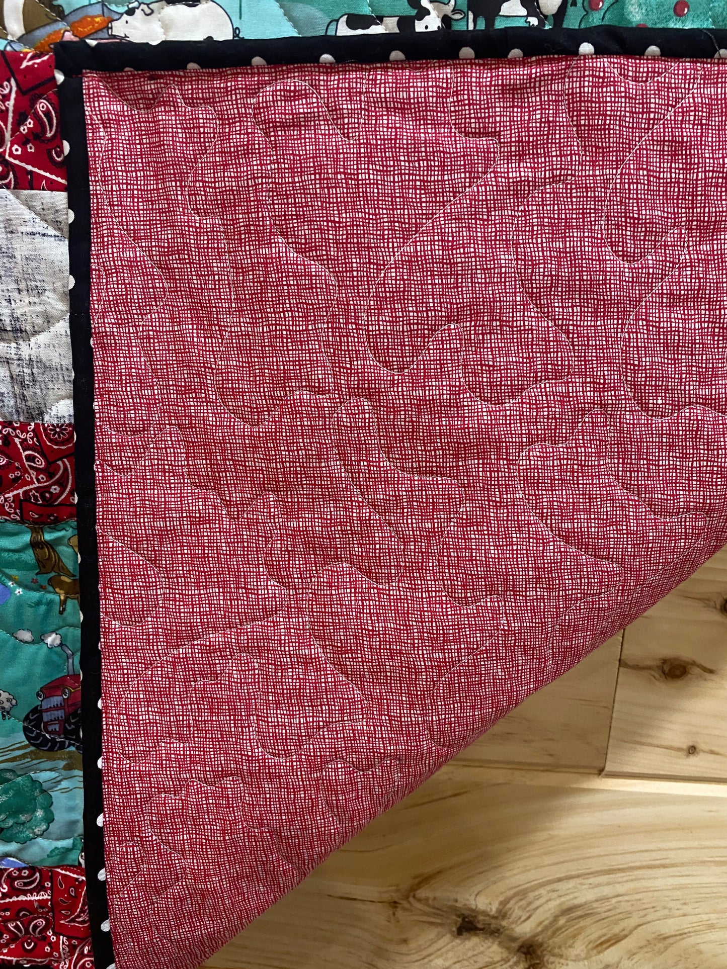 Quilt. Farm Life. Baby Quilt. Kids Quilt.