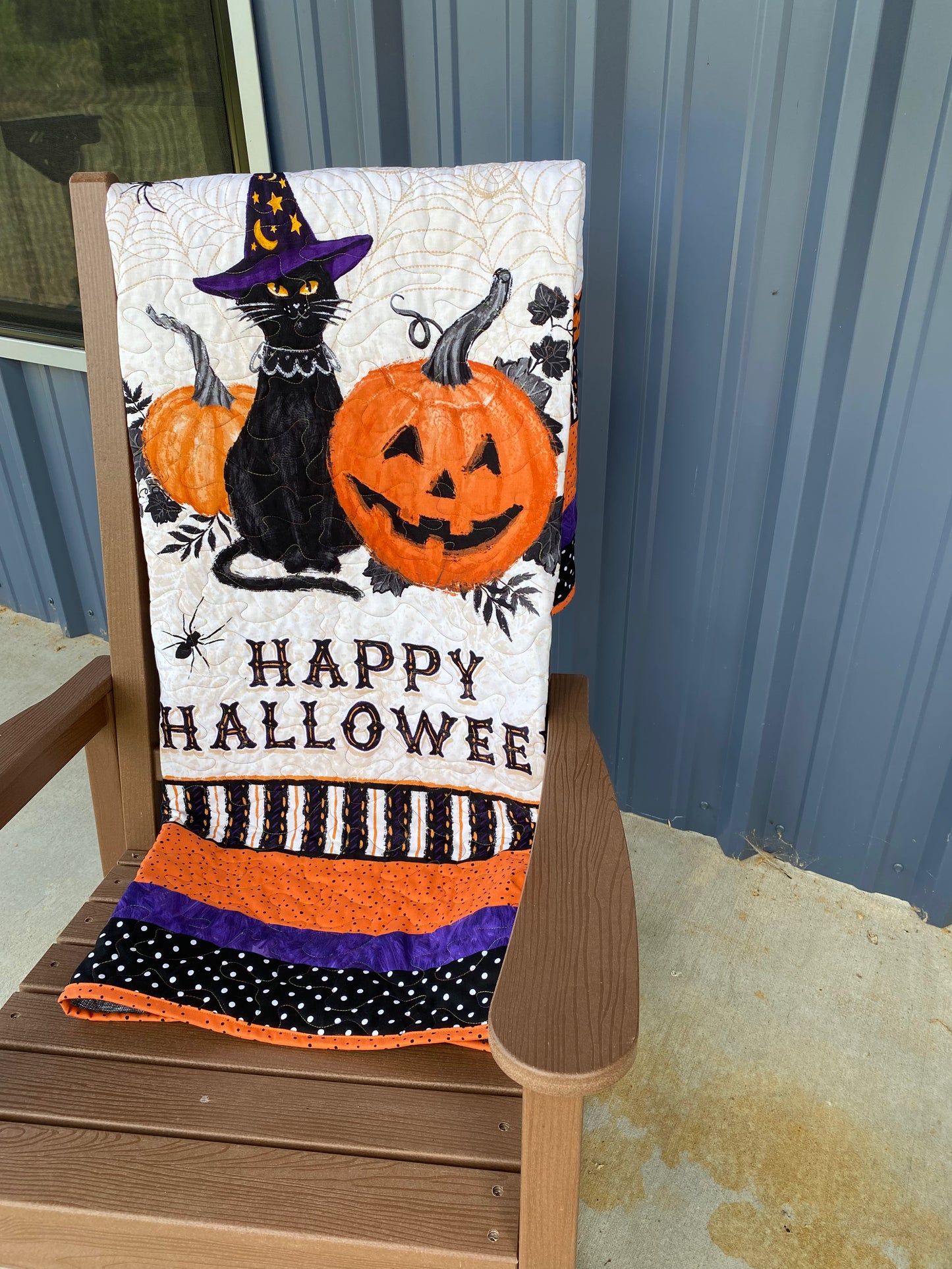 Quilt. Meow-Gical Halloween Quilt. Happy Halloween.