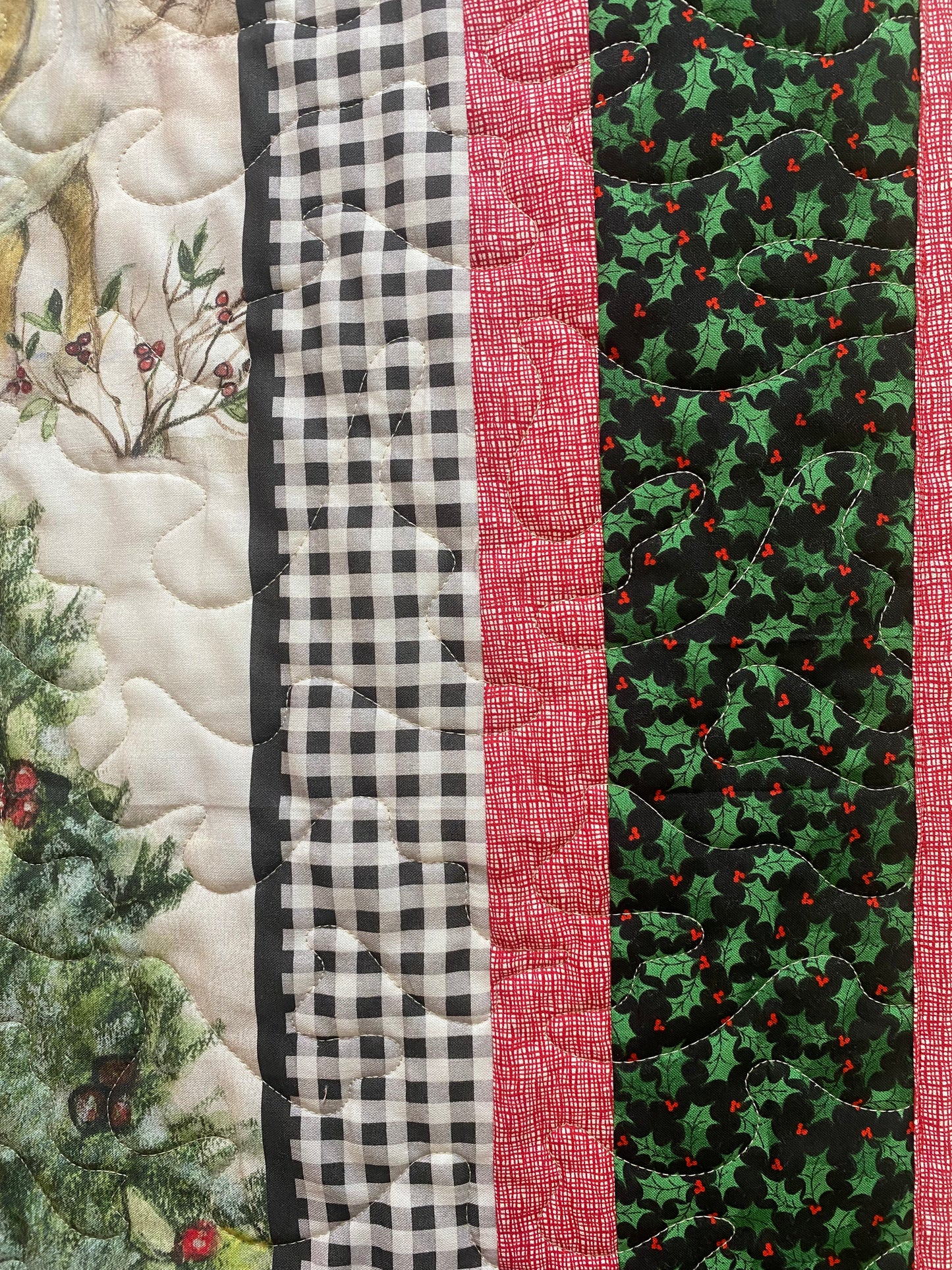 Quilt. Christmas Horses.