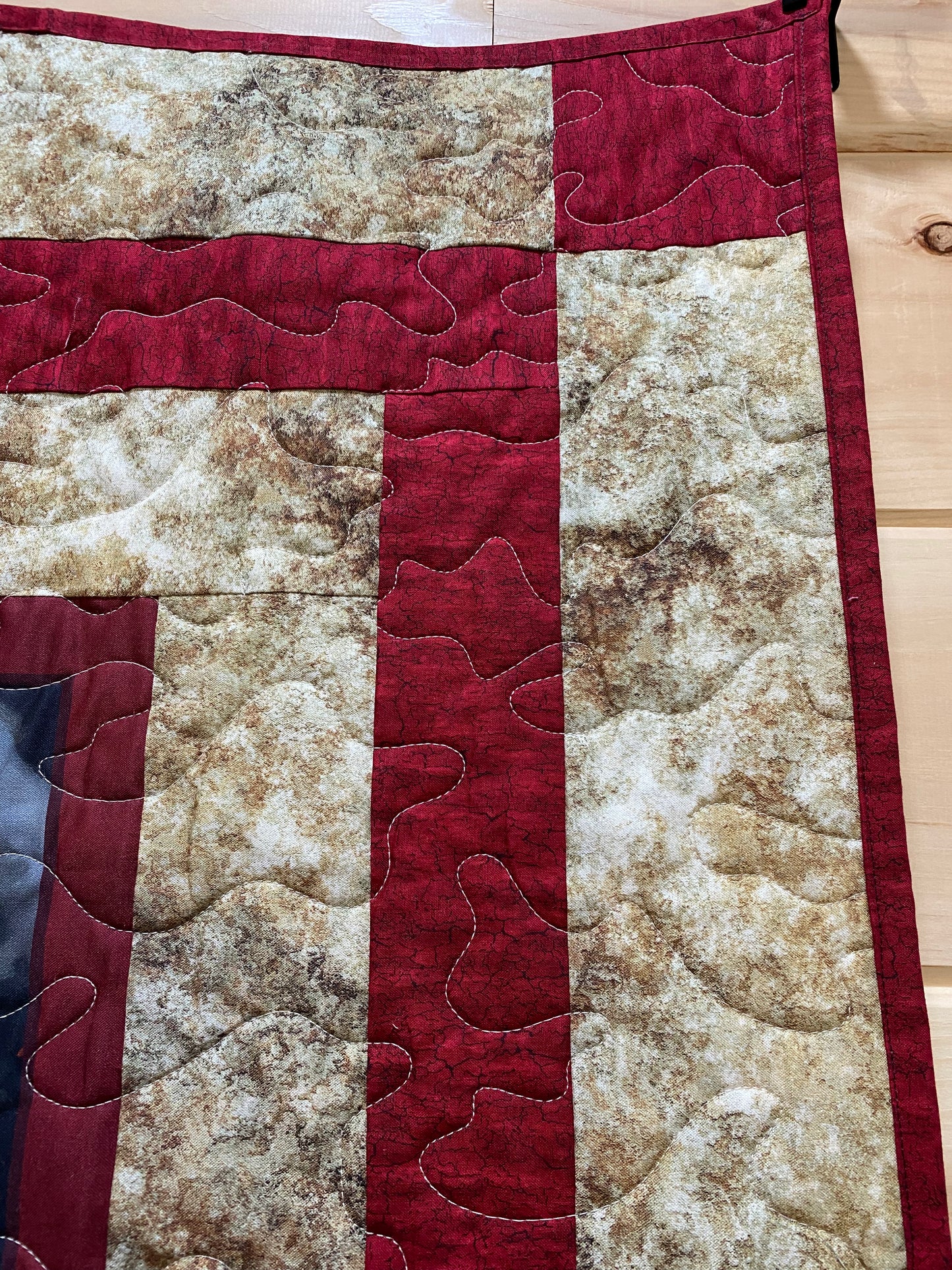 Quilt. Santa and His Snowman.