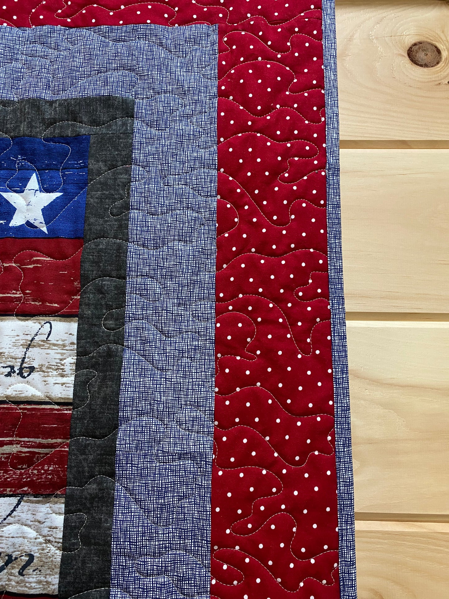 Quilt. Patriotic Star.