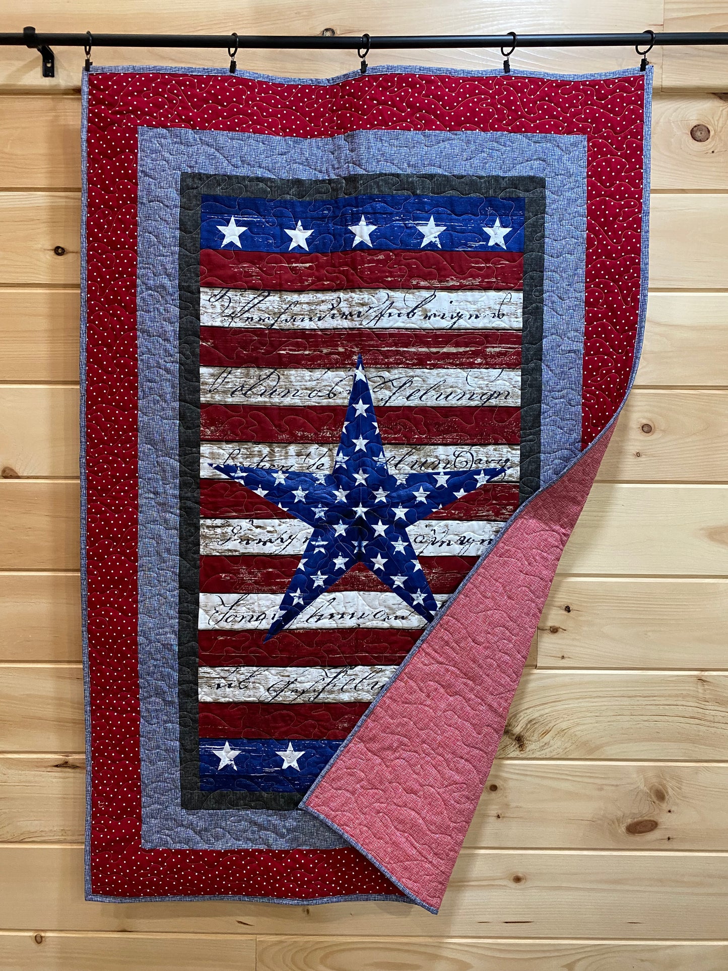 Quilt. Patriotic Star.