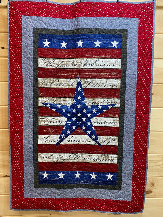 Quilt. Patriotic Star.