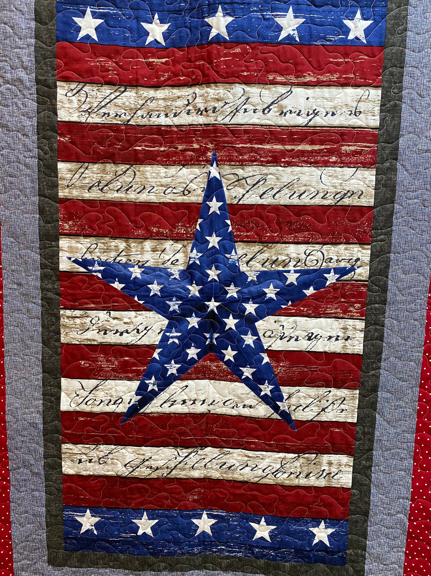 Quilt. Patriotic Star.