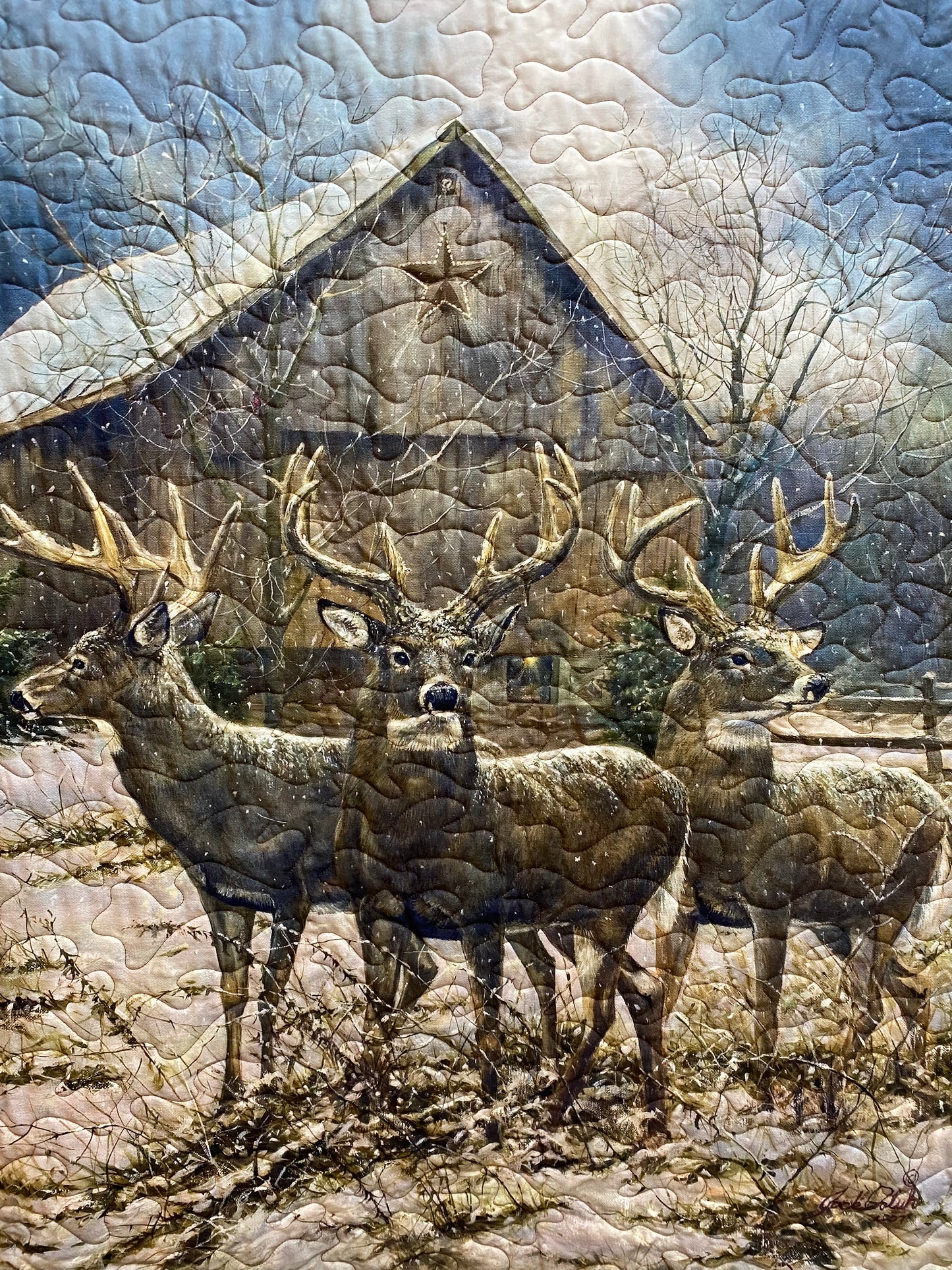 Quilt. The Three Kings. Deer.