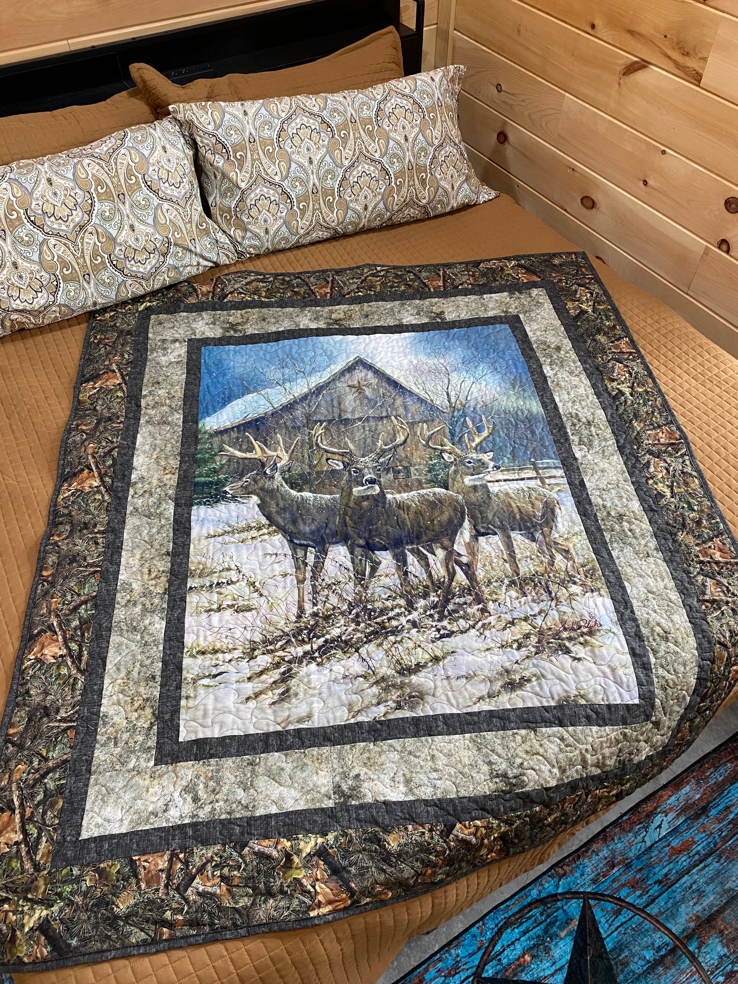 Quilt. The Three Kings. Deer.
